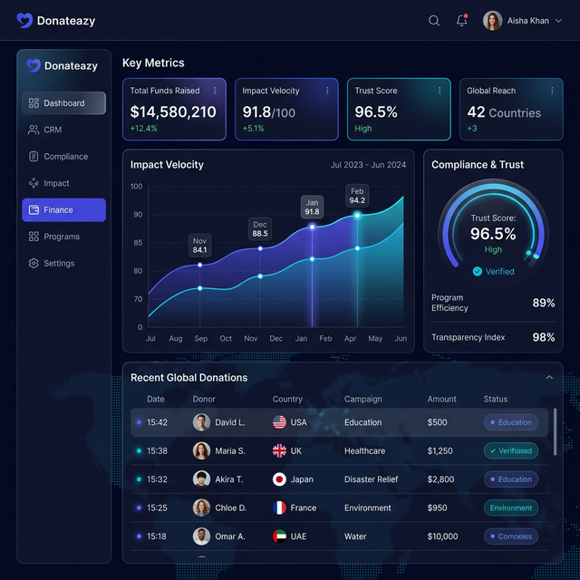 Donateazy ORIS Interface